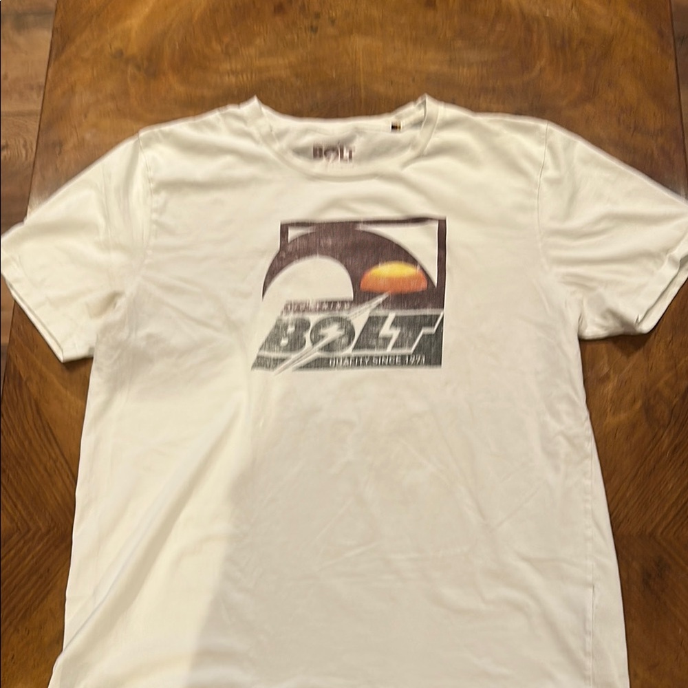 White Graphic Lightning ⚡️Bolt Tee for Men